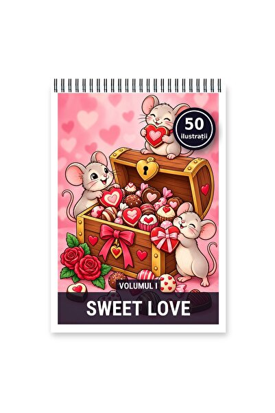 Legendary Gifts Carte de colorat, 50 de ilustrații Sweet Love - Volumul I, 10...