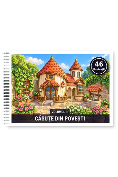Legendary Gifts Carte de colorat, 46 de ilustrații Casute din povesti - Volum...