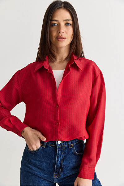 Bianco Lucci Women's Inner Athlete United Balloon Form Striped Shirt 2362 602...