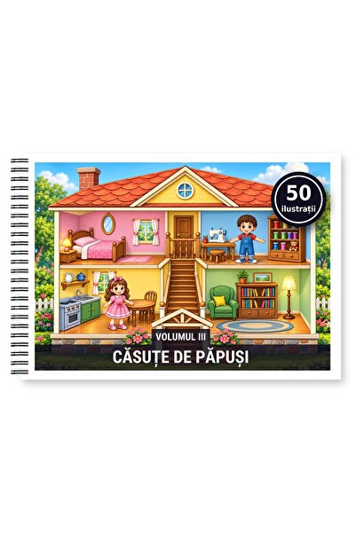 Legendary Gifts Carte de colorat, 50 de ilustrații Casute de papusi - Volumul...