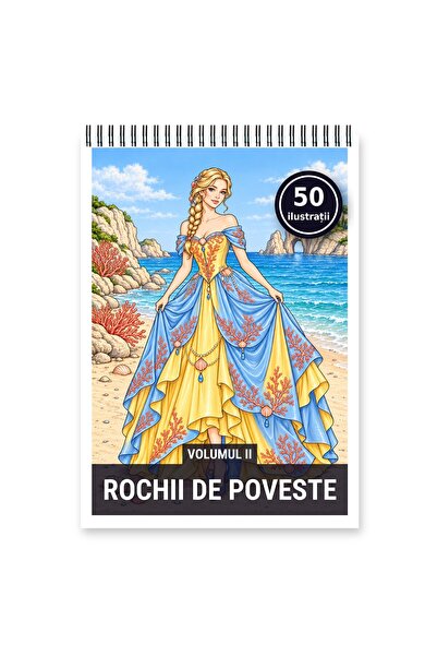 Legendary Gifts Carte de colorat, 50 de ilustrații Rochii de poveste - Volumu...