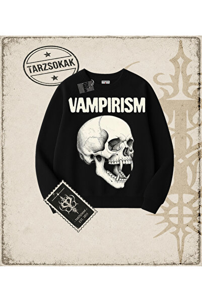 Tarzsokak Gotička i grunge ulična odjeća VAMPIRIZAM Dukserica sa okruglim izr...