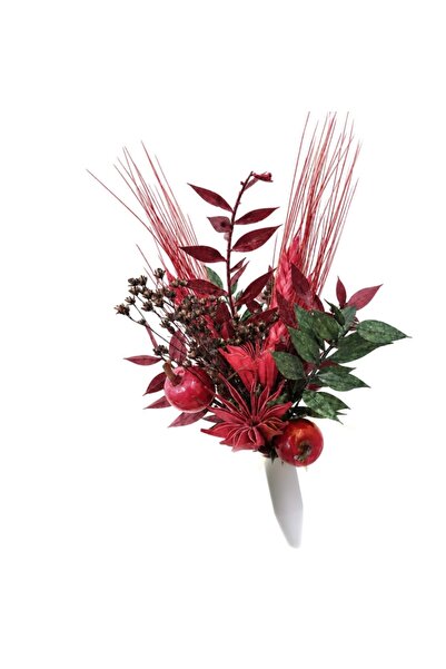 Decoratiuni Dulci Topper buchetel de toamna cu flori uscate si merisoare
