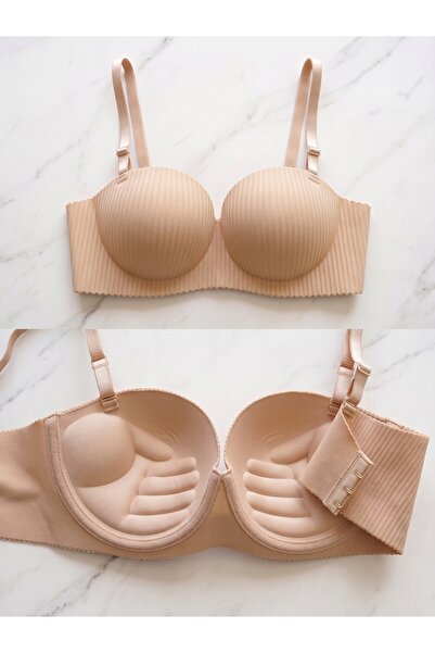 Lavint Homewear Double Push-Up Balensiz Lazer Kesim Micro Kumaş Çift Dolgulu ...