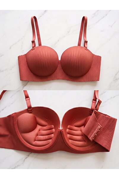 Lavint Homewear Double Push-Up Balensiz Lazer Kesim Micro Kumaş Çift Dolgulu ...