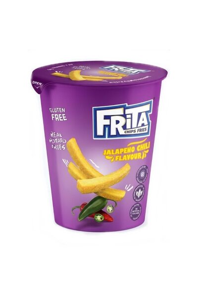 Malita Chipsuri Frita cu aromă de Chili Jalapeño, 12 pahare x 40g, 480g, Fără...