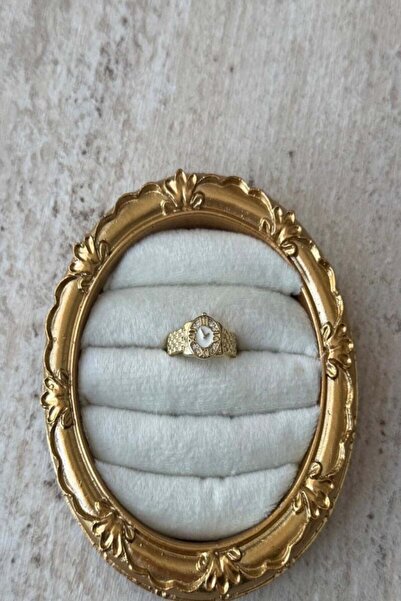 Moenajewellery Beyaz Mineli Vintage Model Saat Yüzük
