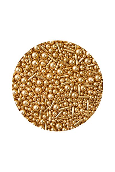 Decoratiuni Dulci Sprinkles auriu metalizat 100g.