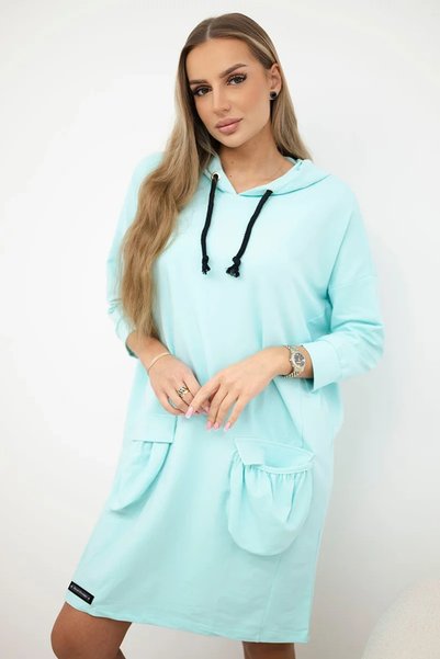 Kesi Rochie cu glugă mentă