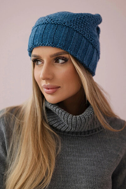 Kesi Pălărie de damă din denim închis, din acril, de iarnă, la modă.