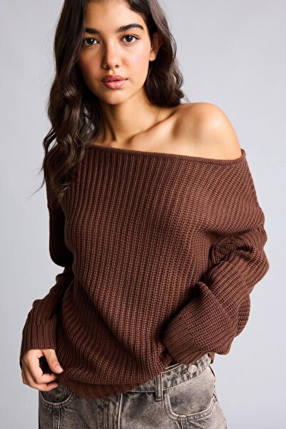 DeFacto Regular Fit Boat Neck Knitwear Basic Sweater (26 Wn)