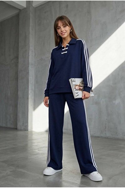 Goddy Monaco Modal Striped Tracksuit Set