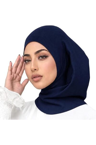 Generic غطاء رأس داخلي للحجاب، من القطن الحريري الممرسر الفاخر، غطاء فوري للحجاب