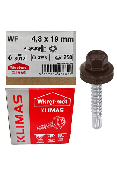 Flamex Profil fier Autoforant 4.8x19 mm, RAL 8017, cutie 250 buc.