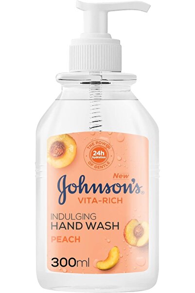Johnson & Johnson جونسون فيتا ريتش، غسول اليدين المغذي، بالخوخ، 300 مل، متواز...