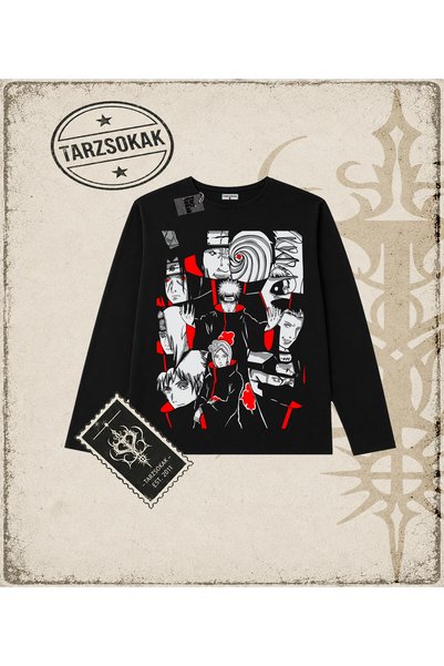 Tarzsokak Naruto Anime Printed Long Sleeve