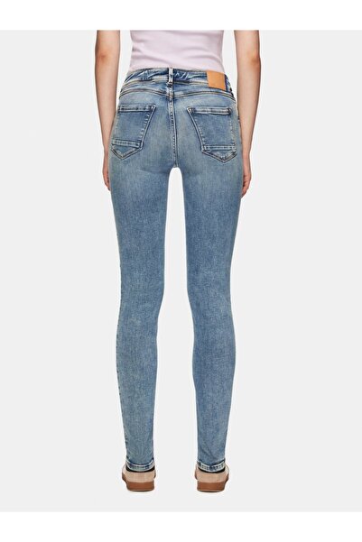 Ltb Pantaloni Fallon 201 din denim, cu croială îngustă, talie medie, nuanță indigo mediu