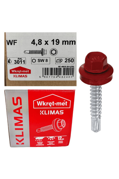 Flamex Profil fier Autoforant 4.8x19 mm, RAL 3011, cutie 250 buc.