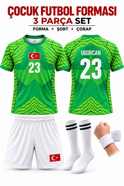 sonvadi Türkiye Armalı 23 Numara Yeşil Çocuk Kaleci Forması