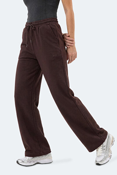 Slazenger Melora I Women's Wide Leg Brown Sweatpants
