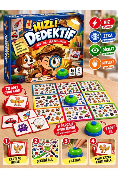 a v d a Hızlı Dedektif Oyunu – Zeka, Dikkat ve Refleks Oyunu – Görsel Eşleşti...