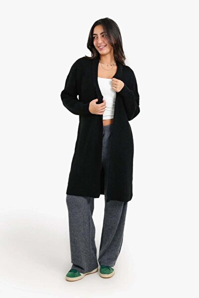 CARINA Carina Comfortable Knee Length Cardigan - Black