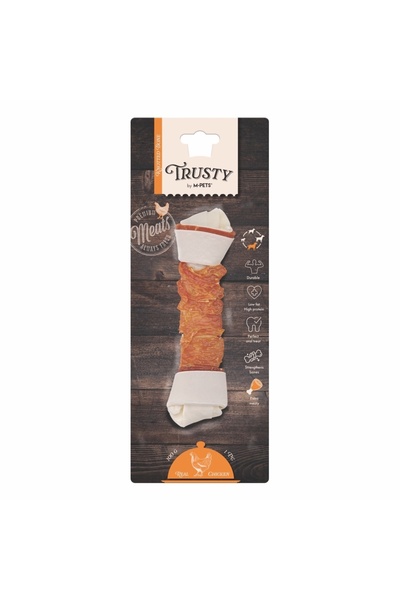 Kawin M-Pets Trusty Knotted Dog Chew Bone with Chicken and Beef 20.3cm