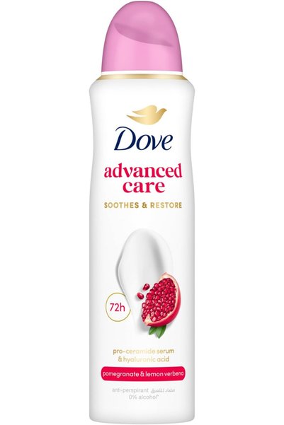 DOVELED DOVE بخاخ مزيل عرق ومضاد للتعرق، بالرمان وعشبة الليمون، 150 مل