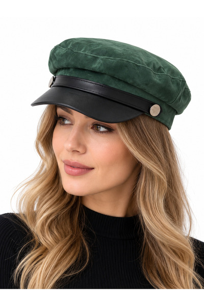 derikem Women's Suede Winter Newsboy Cap Captain Hat