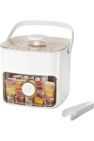 Generic 36 Cube Ice Maker with Easy Press Lid, Upgraded Press-Type Ice Cube T...
