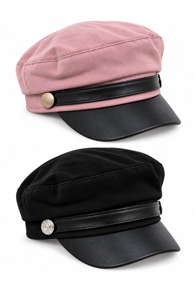 derikem Women's Suede Winter Newsboy Cap Captain Hat