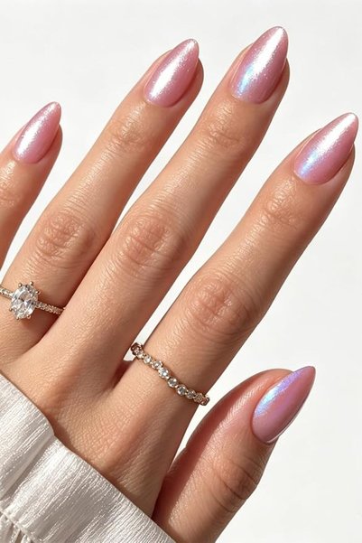 AZUREBEAUTY أظافر صناعية قصيرة لوزية الشكل، لون جارنيت مخملي، 32 قطعة بـ 16 م...
