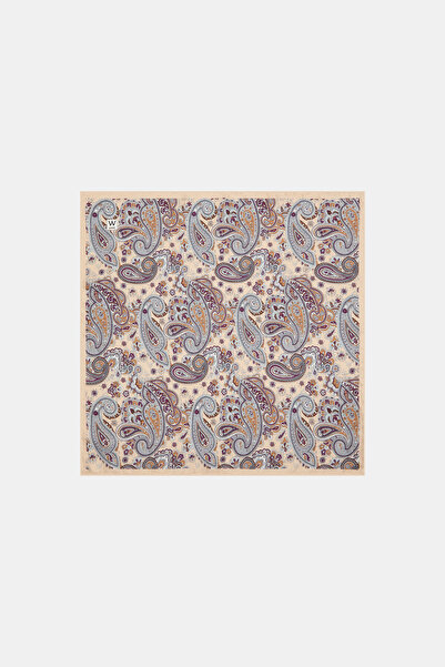 W Collection %100 İPEK ŞAL DESENLİ MENDİL