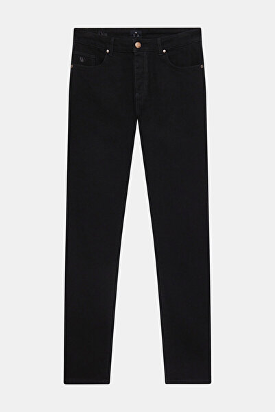 W Collection SİYAH STANDART KALIP PAMUK ELASTAN JEAN PANTOLON