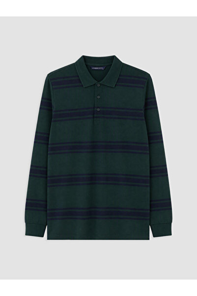LC Waikiki Rmz Gi̇yi̇m Farkiyla Devrik Roba Collar Striped Men's Sweatshirt