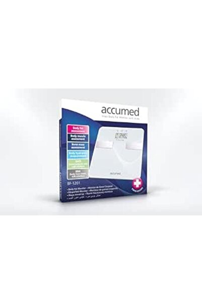 AccuMed جهاز قياس دهون الجسم الرقمي BF-1201 مع ميزان، لتقييم عضلات الجسم وقيا...