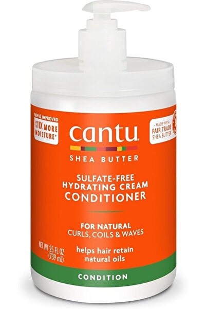Cantu كريم بلسم مرطب خالٍ من الكبريتات مع زبدة الشيا للشعر الطبيعي، 25 أونصة ...