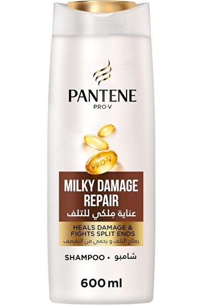 Pantene شامبو برو-في ميلكي لإصلاح الشعر التالف، يكافح تقصف الأطراف، 375 مل