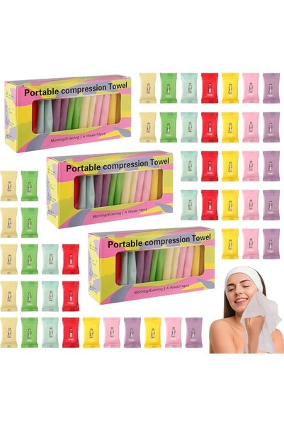 Yelajoy 42 PCS Compressed Towels, Portable Coin Washcloths for Travel, Hiking...