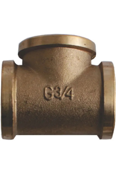 Flamex Teu alamă redus, filet interior 1" F x 3/4" F x 1" F, instalații sanitare