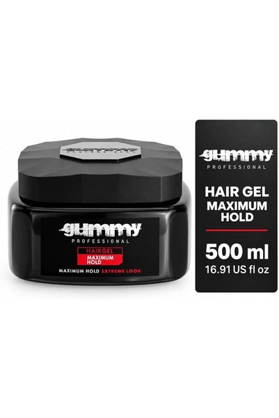 Gummy Maximum Hold Hair Gel - Firm Hold & Edge Control - 500 ml (16.91 Fl Oz)