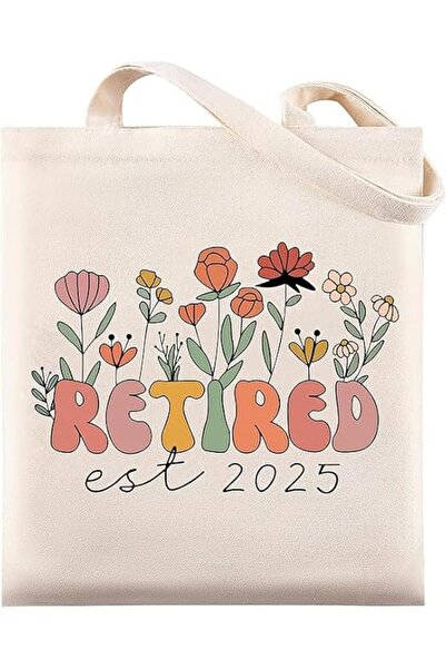 HZYH Retirement Gift for Women, Cool Canvas Tote Bag with Flower Design, Perf...