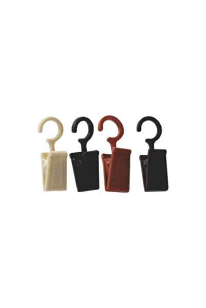 Flamex Cârlige clips ("broscuțe") pentru galerie perdea, wenge, set 10 buc