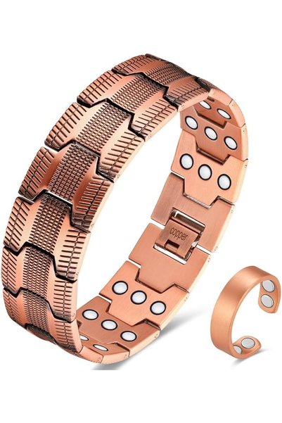 KASTWAVE Magnetic Bracelets for Men Sleek Titanium Stainless Steel Magnetic B...