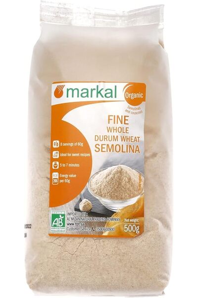 Markal 500Gm Organic Wholewheat Semolina