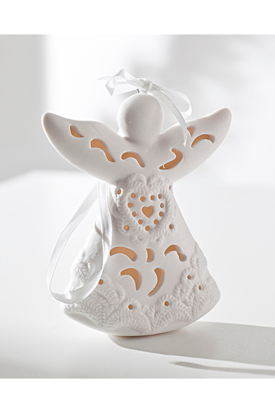 English Home Angel Askılı Aksesuar 8,6x8,2x11,2 cm Beyaz