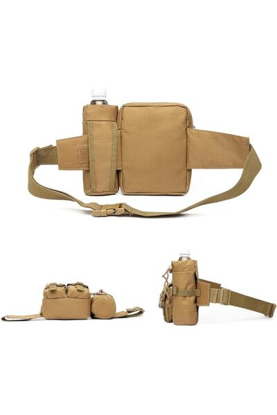 Tazweeq Waterproof Waist Pack with Water Bottle Holder, Dual Mesh Pockets Fan...