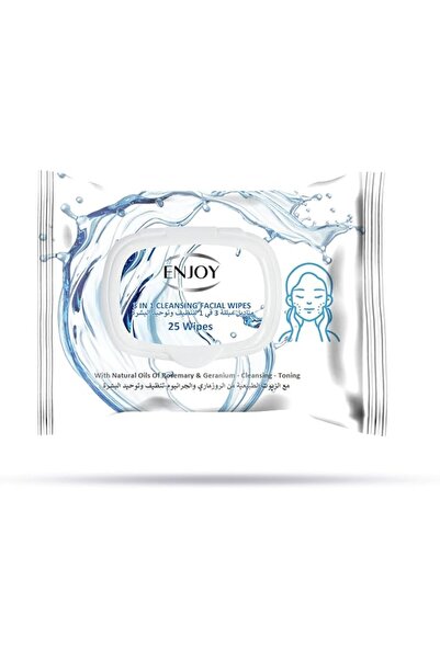 Enjoy 3-in-1 Cleansing Facial Wipes 25s