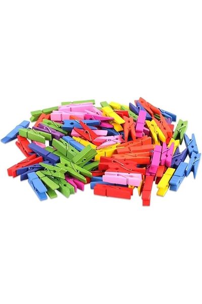 Aputue Wooden Clothespins, 100Pcs Mini Durable Clips for Laundry and Drying C...