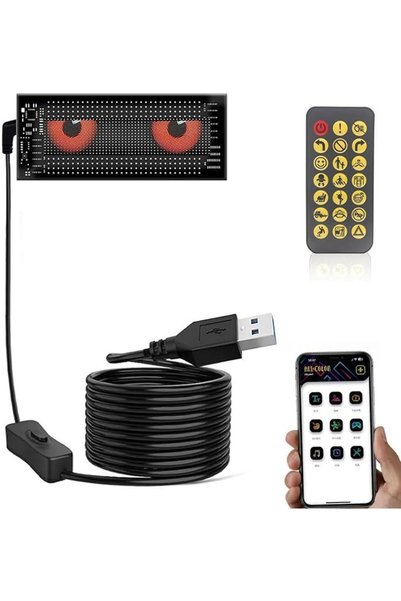 NALACAL أضواء عيون الشيطان للسيارات، أضواء LED للشاحنات، شاشة مرنة قابلة للبر...